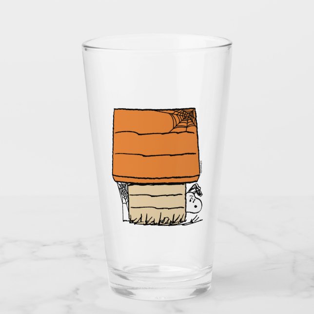 Copo De Pint Snoopy Halloween Spider Web Doghouse (Frente)