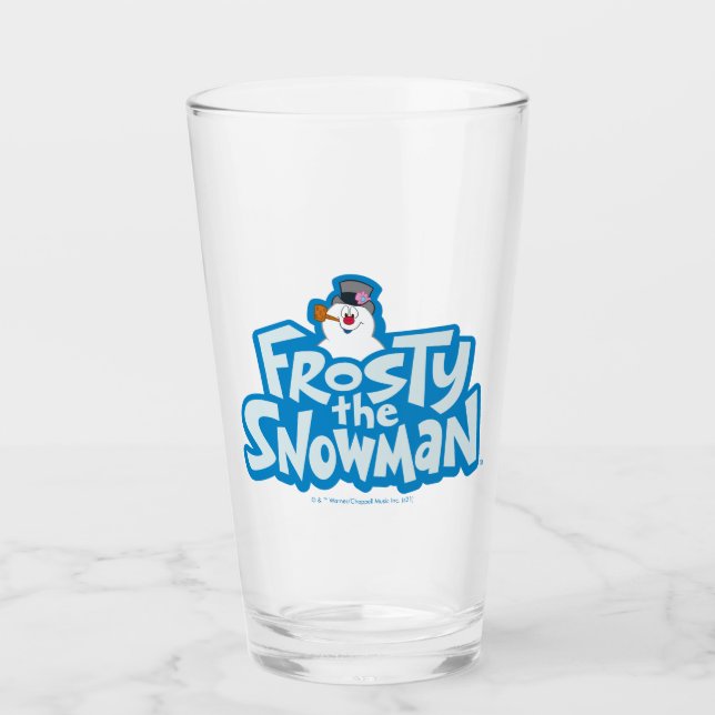 Copo De Pint Snowman™ congelado | Logotipo empilhado congelado (Frente)