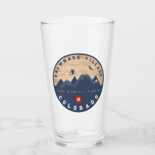 Copo De Pint Snowmass Colorado Flag Retro Sunset Ski Souvenirs