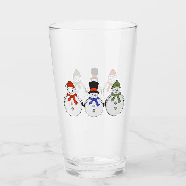 Copo De Pint Snowmen Winter veio (Frente)