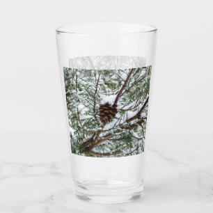 Copo De Pint Snowy Pine Cone II Fotografia de inverno