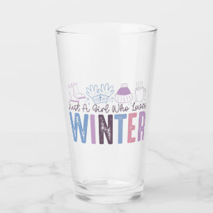 Copo De Pint Só uma garota que ama Design de sazonal de inverno