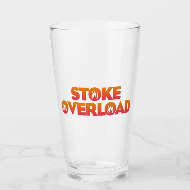 Copo De Pint Sobrecarga de Stoke Chamas (Frente)