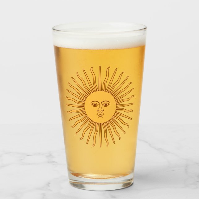 Copo De Pint Sol de maio (Sol de Mayo) (Frente (Preenchido))