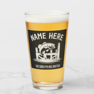 Copo De Pint Sombra de Dock com Nome Personalizado de Robalo