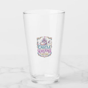 Copo De Pint Sonhos do Castelo do Unicórnio Unicórnio Fundo Bra