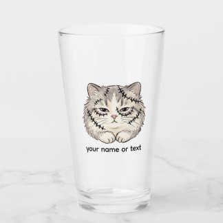 Copo De Pint Sonolento Frankenstein Gato de Halloween Colorido