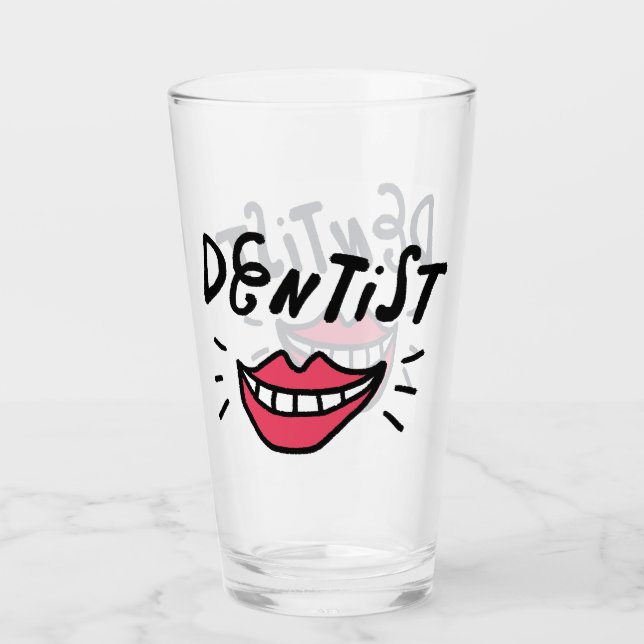 Copo De Pint Sorriso do dentista (Frente)