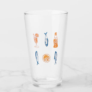 Copo De Pint Sorvete de Aperol e Sardina de Verão italiano