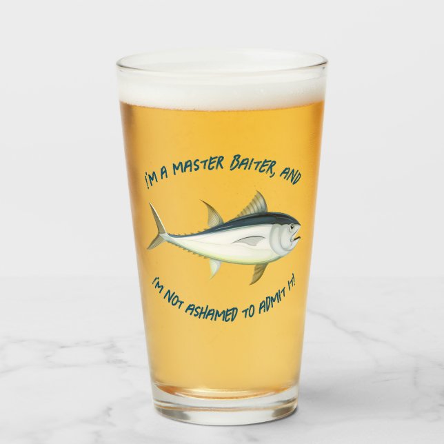 Copo De Pint Sou um mestre de pesca. (Frente (Preenchido))