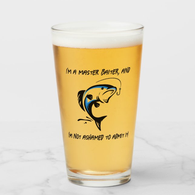 Copo De Pint Sou um mestre de pesca. (Frente (Preenchido))
