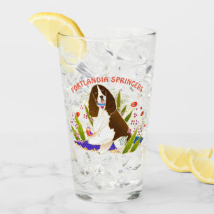Copo De Pint SPANIEL de SPRINGER vidro PERSONALIZADO 16 onças