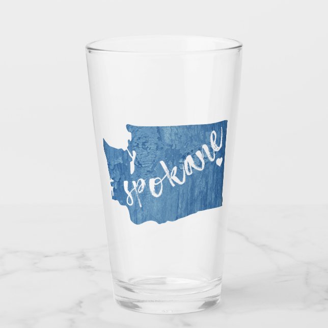 Copo De Pint Spokane Washington Wood Grain (Frente)