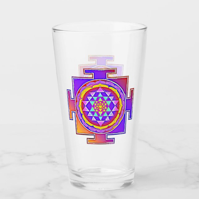 Copo De Pint Sri Yantra - Símbolo hinduísmo Design 1 (Frente)