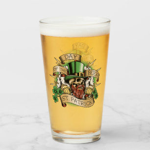 Copo De Pint St. Patrick, Dia da Cerveja, Caveira, Leprechaun,