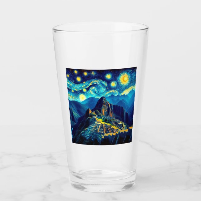 Copo De Pint Starry Night Machu Picchu Peru (Frente)