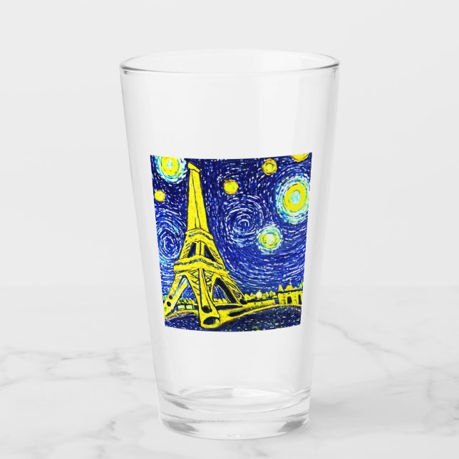 Copo De Pint Starry Night Paris França (Frente)