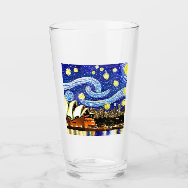 Copo De Pint Starry Night Sydney Austrália - Ópera (Frente)