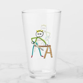 Copo De Pint Stickman de Carpintaria