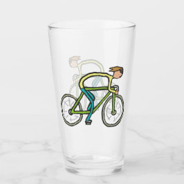 Copo De Pint Stickman de Ciclismo