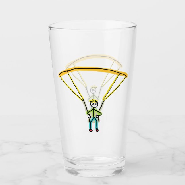 Copo De Pint Stickman de Parapente (Frente)
