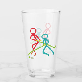 Copo De Pint Stickmen de Hóquei no Gelo