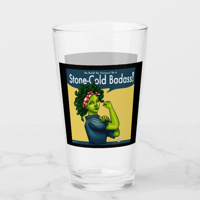Copo De Pint Stone-Cold Badass (Frente)