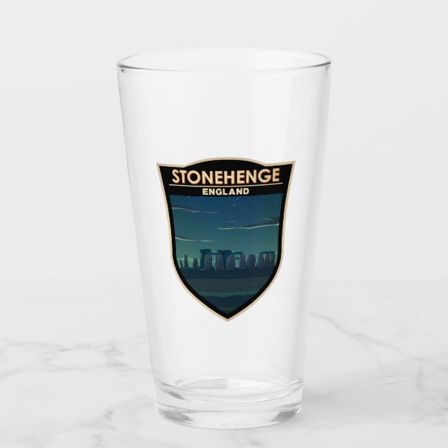 Copo De Pint Stonehenge England Viagem Vintage Art (Frente)