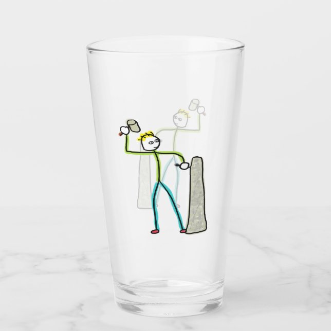 Copo De Pint Stonemason Stickman (Frente)