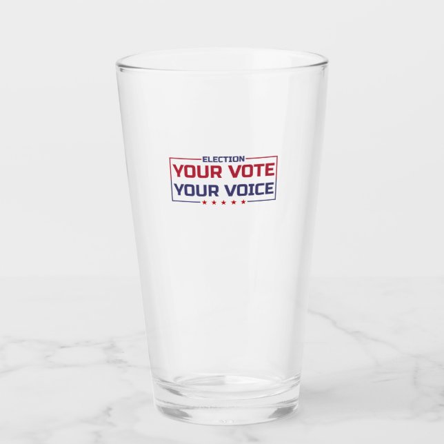 Copo De Pint Sua Votação Sua Voz fonte colorida (Frente)