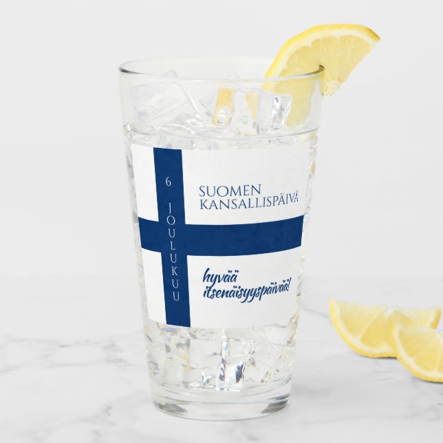 Copo De Pint Suomen Kansallispäivä Bandeira do Dia Nacional da  (Gelo traseiro)