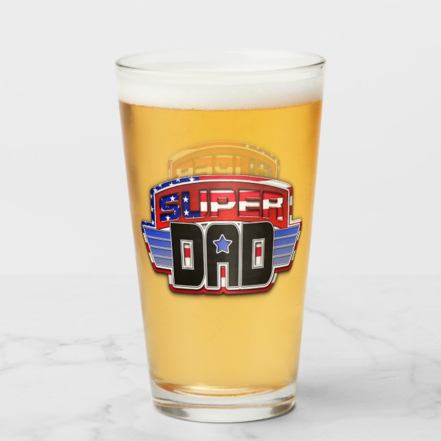 Copo De Pint Super Pai Americano (Frente (Preenchido))