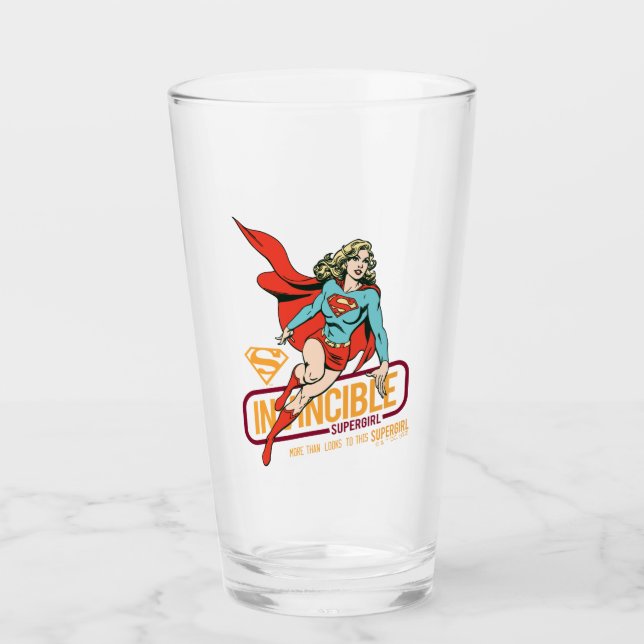 Copo De Pint Supergirl Invencível - Gráfico Retroativo (Frente)