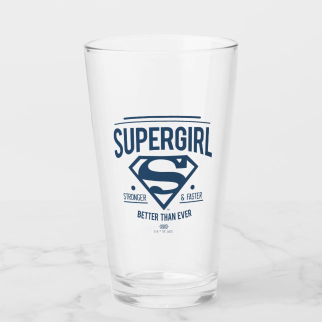 Copo De Pint Supergirl Melhor Do Que Nunca Gráfico Retroativo (Frente)