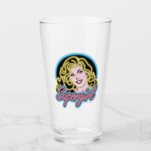 Copo De Pint Supergirl Retro Neon Lights Graphic