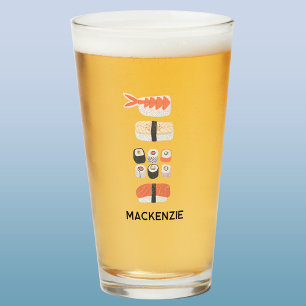 Copo De Pint Sushi Nigiri Maki Roll Personalizado Japonês