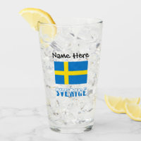Sverige e Bandeira Sueca Personalizado
