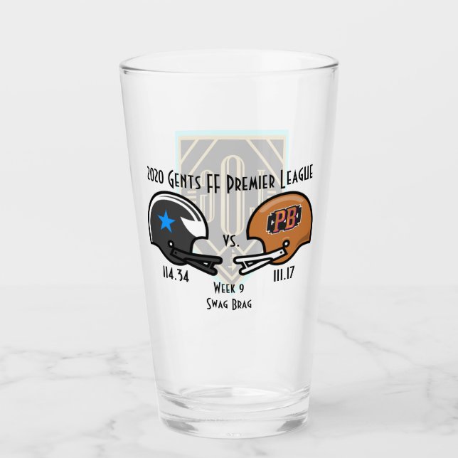 Copo De Pint SwagBrag9 GeordieG v Peaky Pint Glass (Frente)
