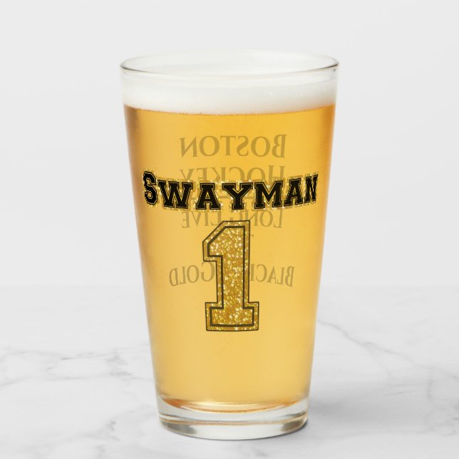 Copo De Pint Swayman de Hóquei em Boston 1 (Frente (Preenchido))