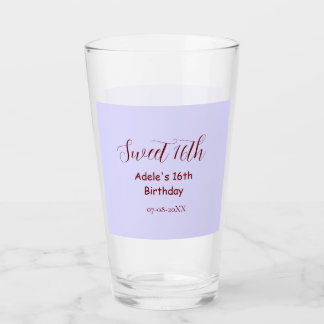Copo De Pint Sweet 16th birthday purple pastel mauve retro name
