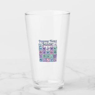 Copo De Pint Tabela Periódica Mágica de Unicórnio Design Gráfic