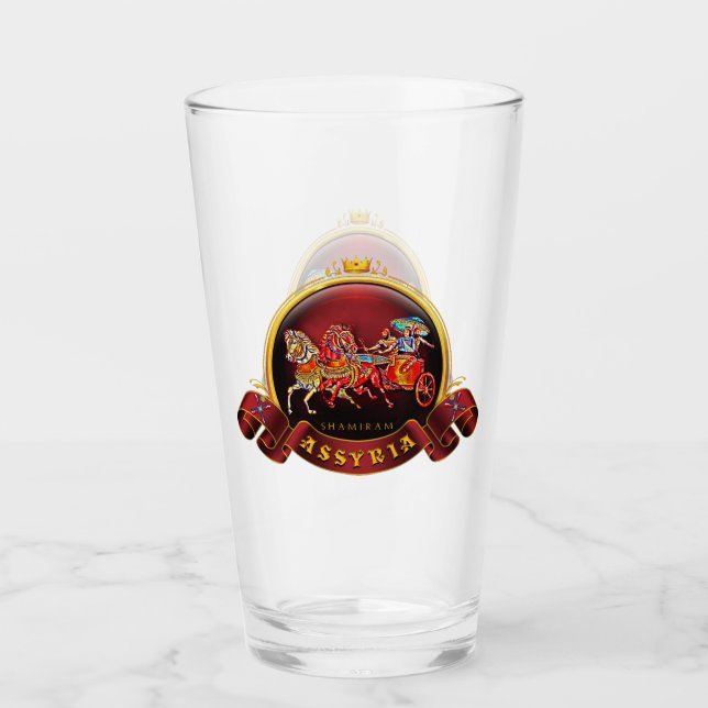 Copo De Pint Taça de Vidro Assírio (Frente)