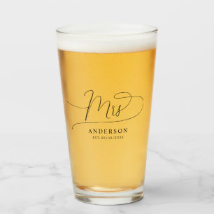 Copo De Pint Taça de Vidro Clássica Negra e creme