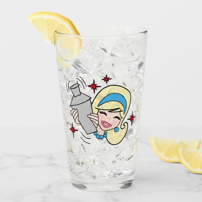 Copo De Pint Taça de Vidro da Menina de Horário Feliz (Gelo frontal)