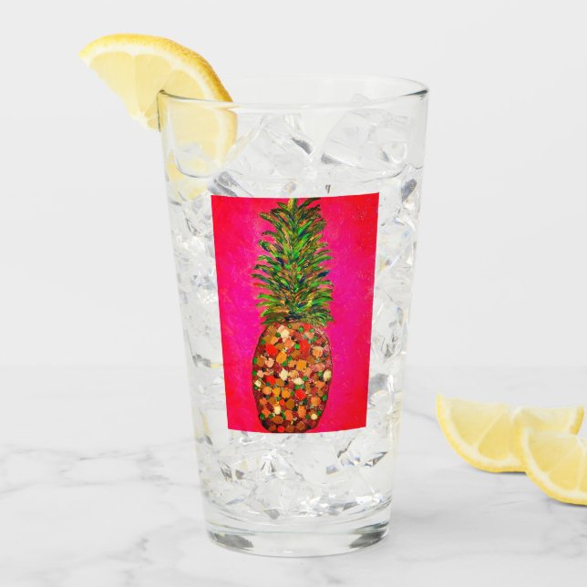 Copo De Pint Taça de vidro de abacaxi (Gelo frontal)