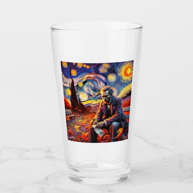 Copo De Pint Taça de Vidro de Estrelas em Andamento - Tributo d (Frente)