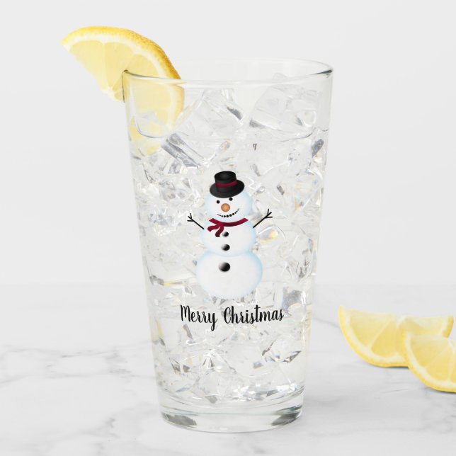 Copo De Pint Taça de Vidro de Neve Natal (Gelo frontal)