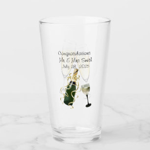 Copo De Pint Taça de vidro de Parabéns monogramas