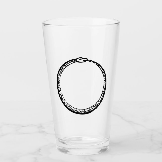 Copo De Pint Taça de Vidro Ouroboro (Frente)