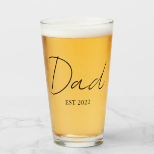 Copo De Pint Taça de Vidro Personalizada "Pai EST. [Ano]"